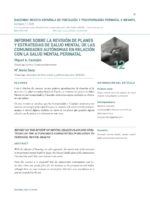 Artículo 12 - Informe sobre la revisión de planes y estrategias de salud mental de las comunidades autónomas en relación con la salud mental perinatal