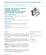 Artículo 6 - Pesquisa psicológica perinatal y primera infancia en atención primaria de la salud: actualización y adaptación
